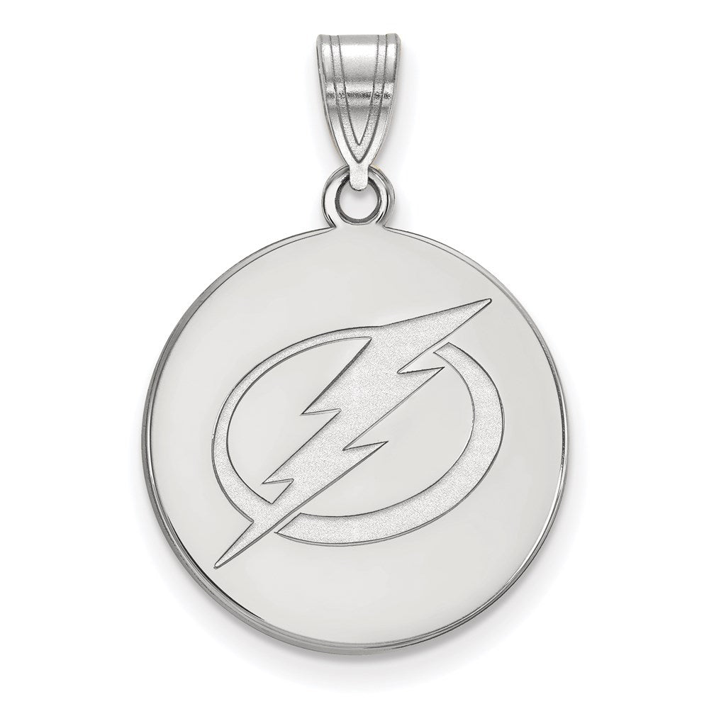 10K Weißgold Nhl Logoart Tampa Bay Blitz Groß Plättchen Anhänger