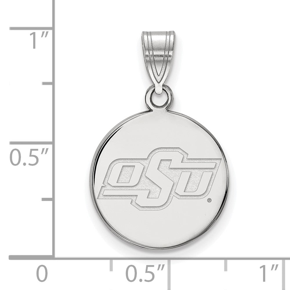 Sterlingsilber Rhodiniert Logoart Oklahoma State University O S U Klein Plättchen Anhänger