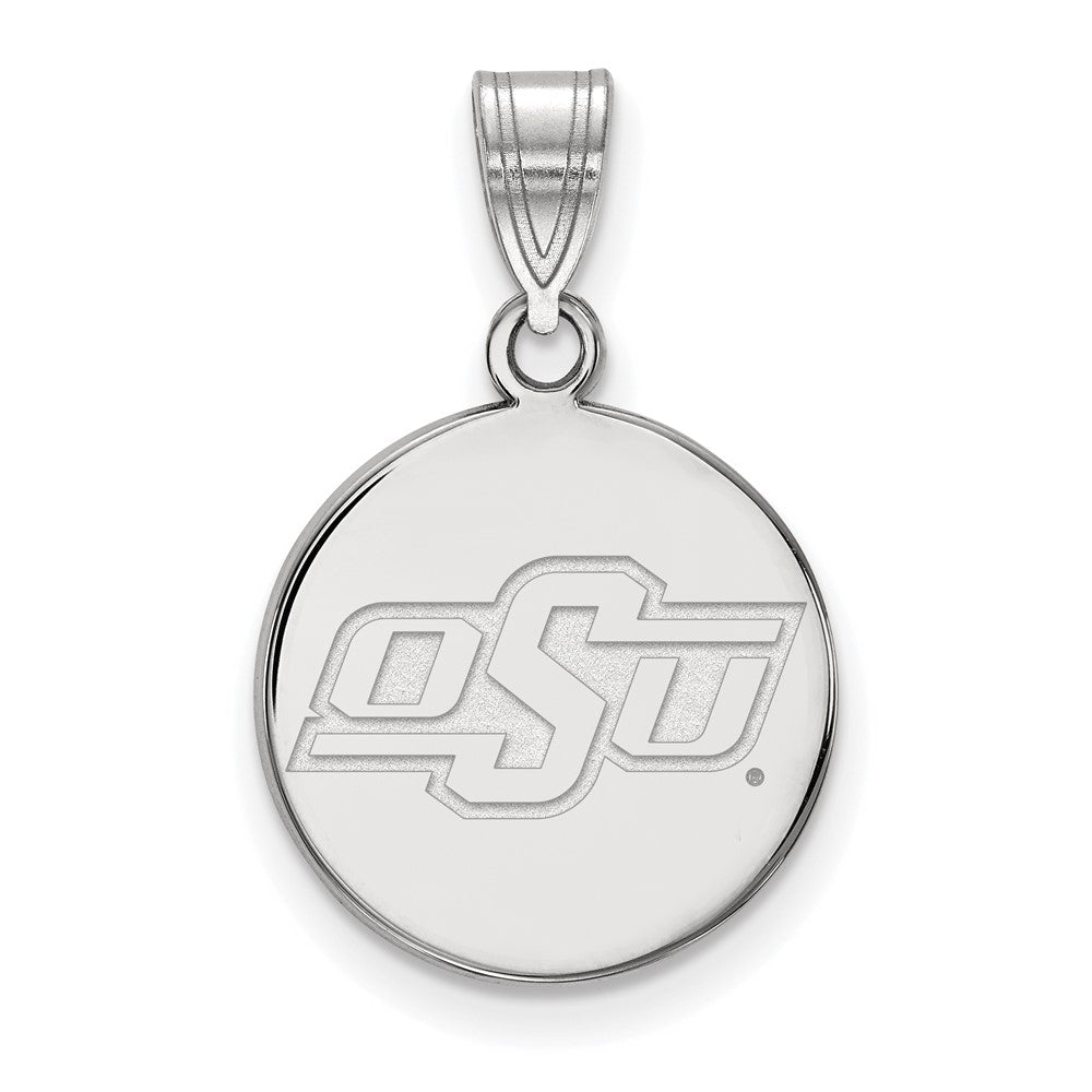 Sterlingsilber Rhodiniert Logoart Oklahoma State University O S U Klein Plättchen Anhänger