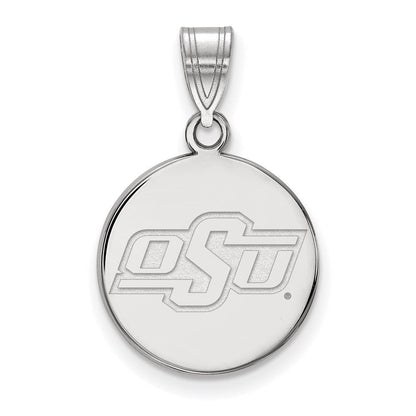Sterlingsilber Rhodiniert Logoart Oklahoma State University O S U Klein Plättchen Anhänger