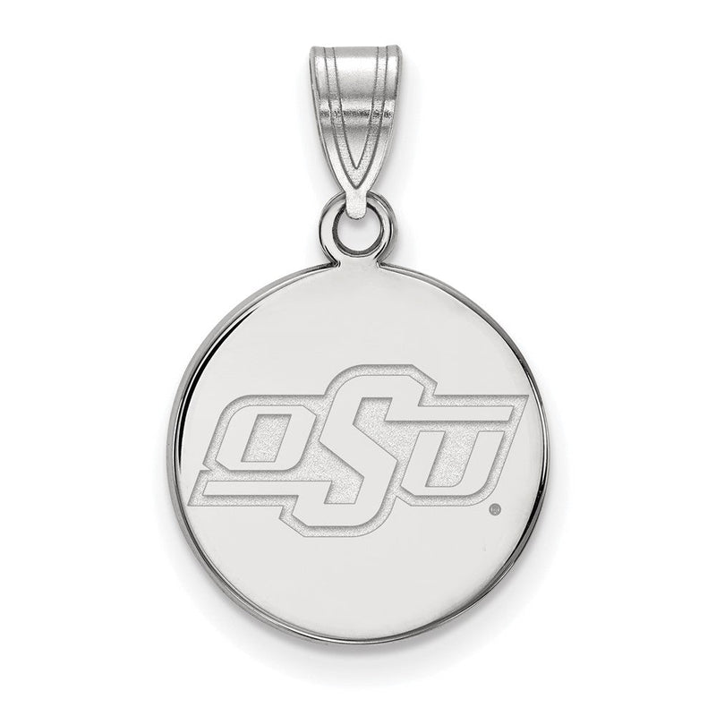 Sterlingsilber Rhodiniert Logoart Oklahoma State University O S U Klein Plättchen Anhänger