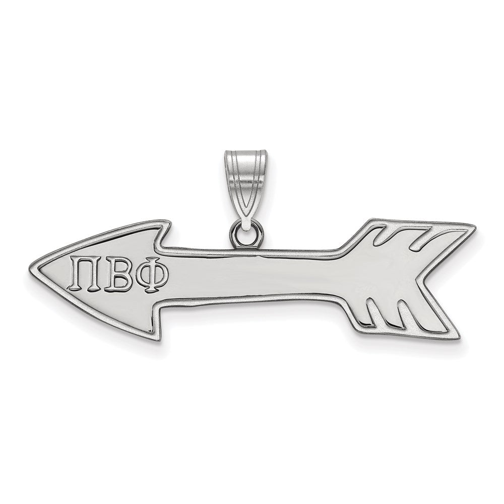 Sterlingsilber Rhodiniert Logoart Pi Beta Phi Sorority Symbol Mittel Anhänger