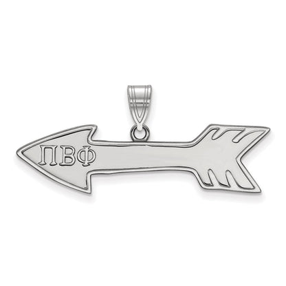 Sterlingsilber Rhodiniert Logoart Pi Beta Phi Sorority Symbol Mittel Anhänger