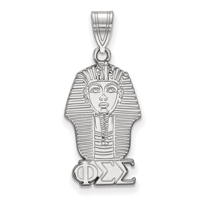 Sterlingsilber Rhodiniert Logoart Phi Sigma Sorority Symbol Mittel Anhänger