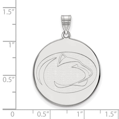 Sterlingsilber Rhodiniert Logoart Penn State University Löwe Extra Groß Plättchen Anhänger