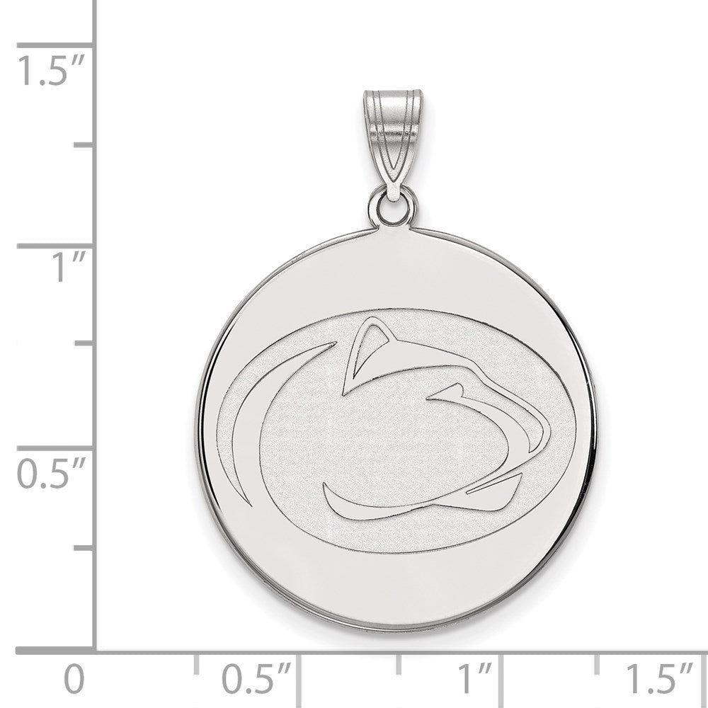 10K Weißgold Logoart Penn State University Löwe Extra Groß Plättchen Anhänger