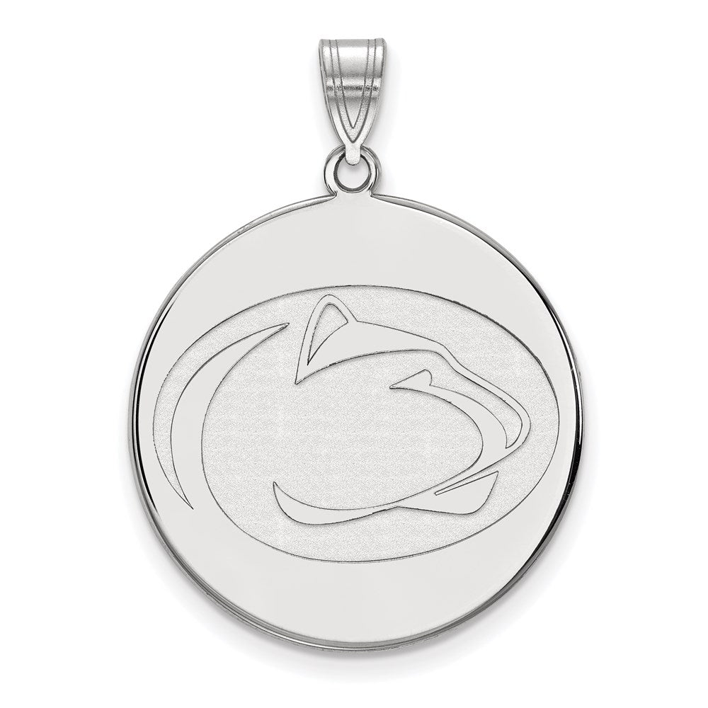 Sterlingsilber Rhodiniert Logoart Penn State University Löwe Extra Groß Plättchen Anhänger