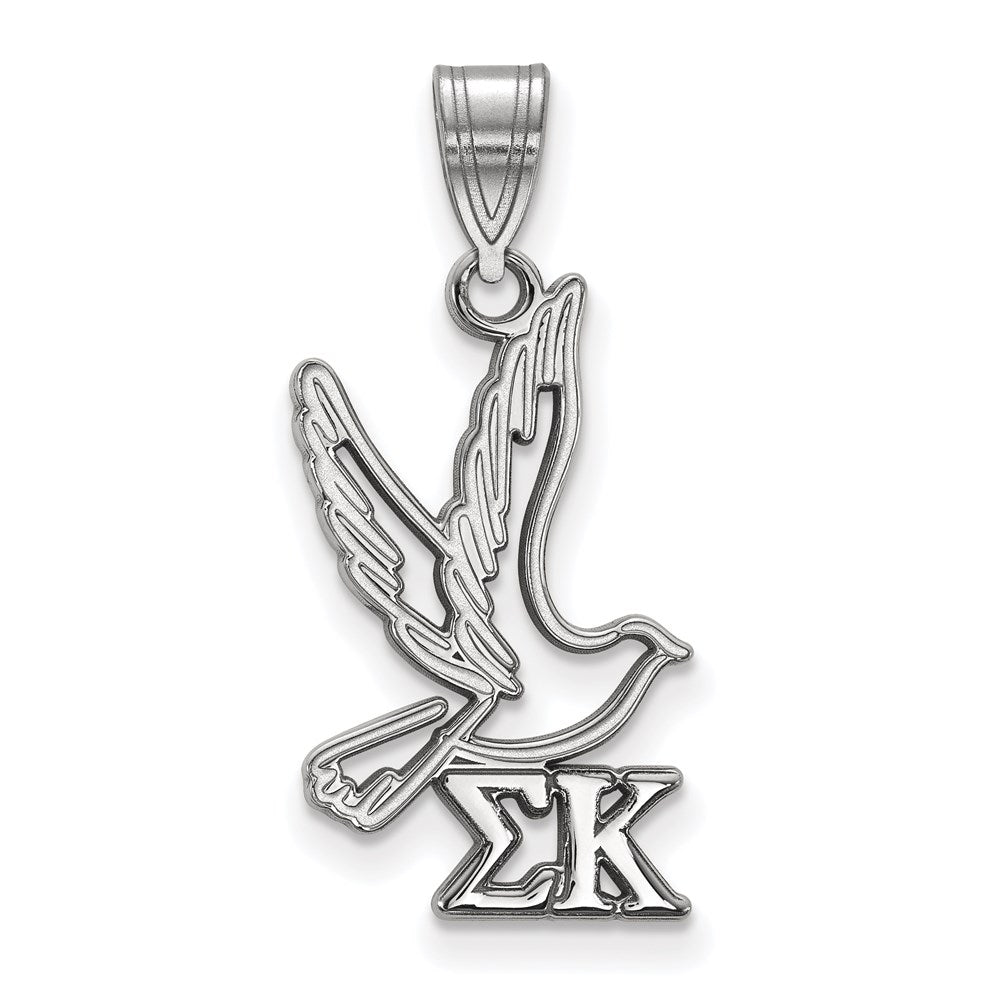 Sterlingsilber Rhodiniert Logoart Sigma Kappa Sorority Symbol Mittel Anhänger