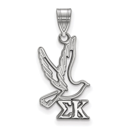 Sterlingsilber Rhodiniert Logoart Sigma Kappa Sorority Symbol Mittel Anhänger