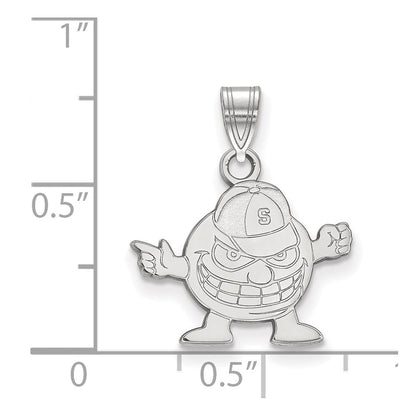Sterlingsilber Rhodiniert Logoart Syracuse University Mascot Klein Anhänger