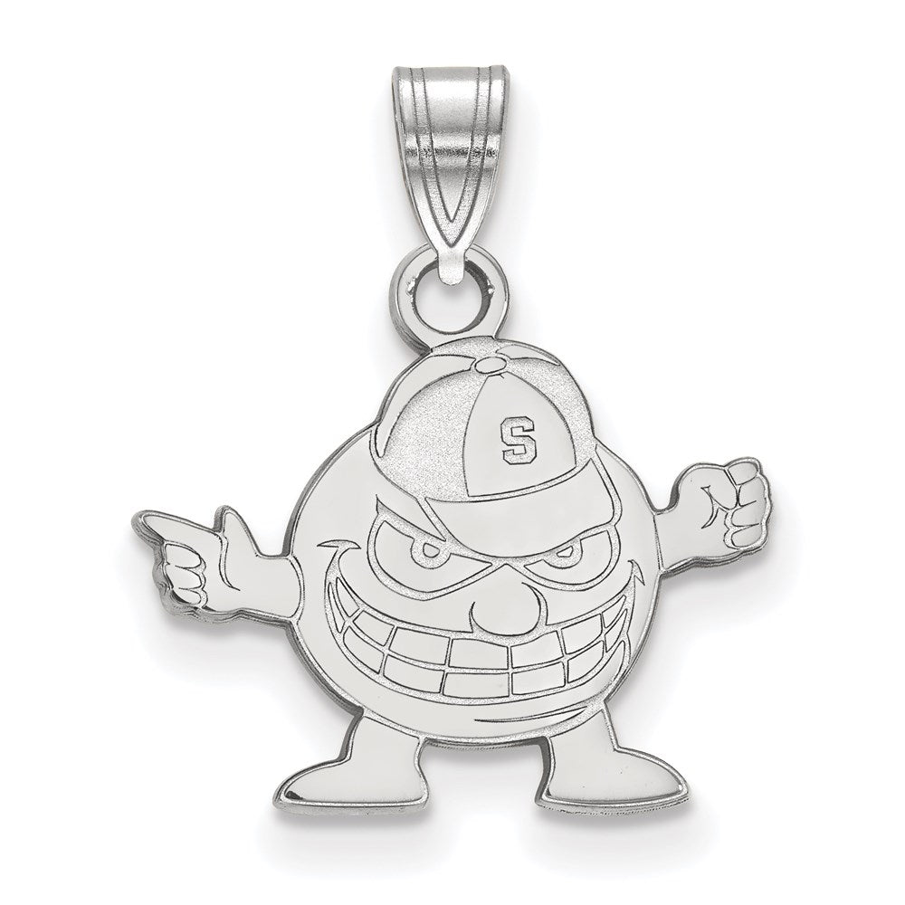 Sterlingsilber Rhodiniert Logoart Syracuse University Mascot Klein Anhänger