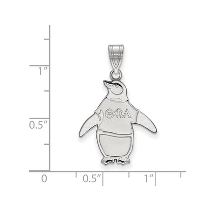 Sterlingsilber Rhodiniert Logoart Theta Phi Alpha Sorority Symbol Mittel Anhänger