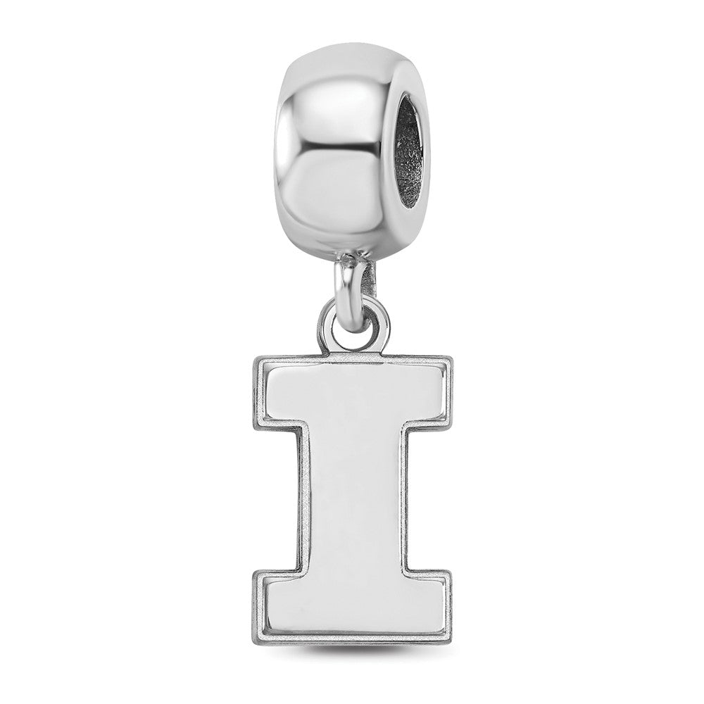 Sterlingsilber Rhodiniert Logoart University Of Illinois Klein Hängend Perle