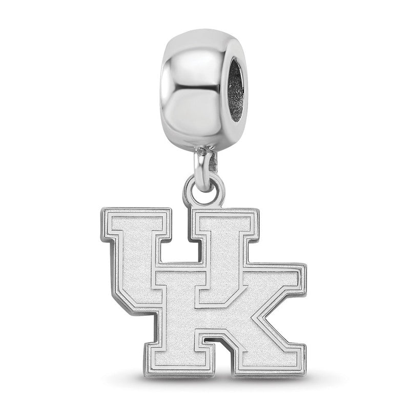 Sterlingsilber Rhodiniert Logoart U. Of Kentucky Klein Hängend Perle
