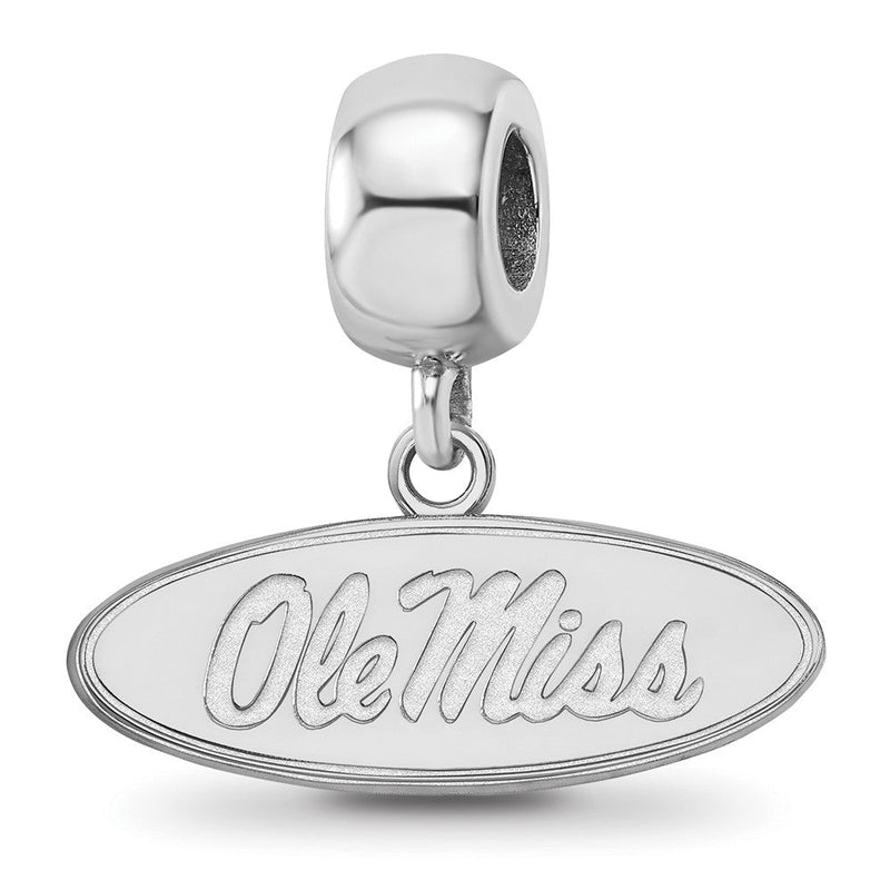 Sterlingsilber Rhodiniert Logoart U. Of Mississippi Sm Hängend Perle