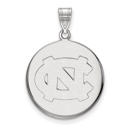 Sterlingsilber Rhodiniert Logoart University Of North Carolina N C Groß Plättchen Anhänger