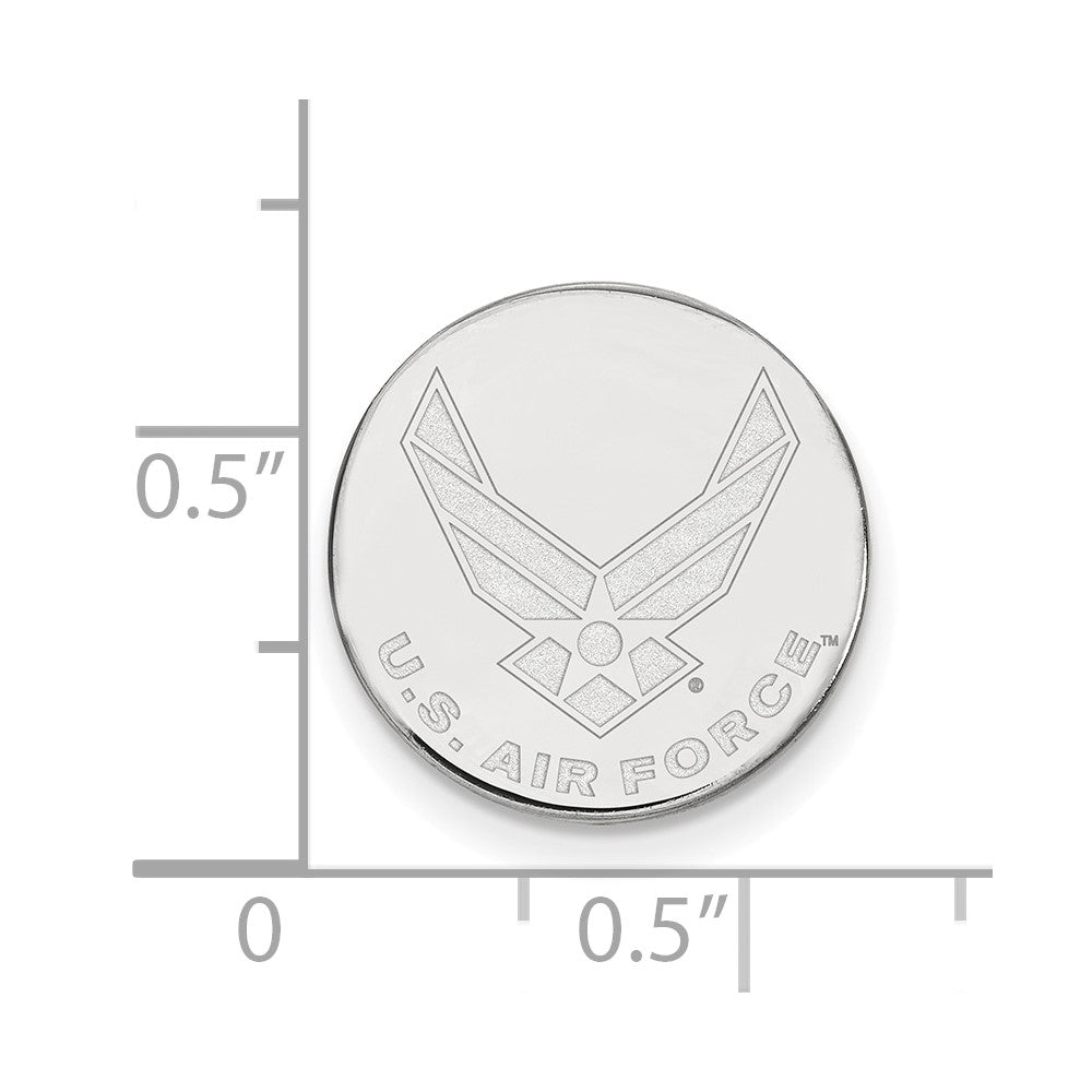 Sterlingsilber Rhodiniert Logoart U.s. Luft Kraft Anstecknadel