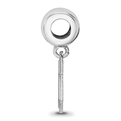 Sterlingsilber Rhodiniert Logoart University Of Wisconsin Sm Hängend Perle