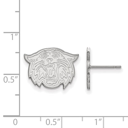 10K Weißgold Logoart Villanova University Wildkatze Klein Ohrstecker