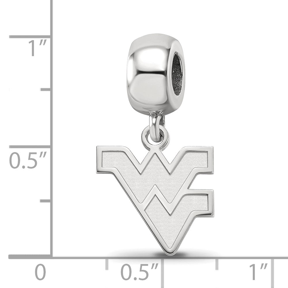 Sterlingsilber Rhodiniert Logoart West Virginia Universität. Sm Hängend Perle