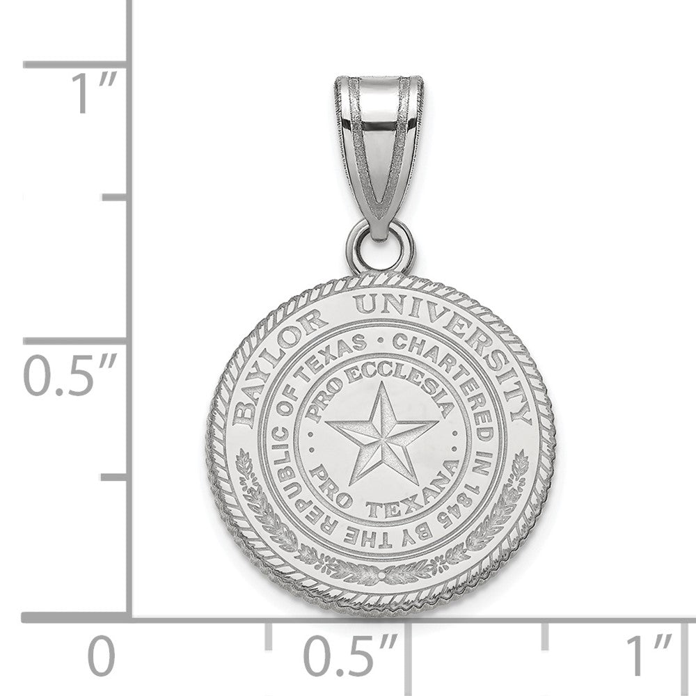 Sterlingsilber Rhodiniert Logoart Baylor University Mittel Wappen Anhänger