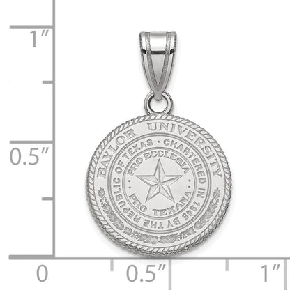 Sterlingsilber Rhodiniert Logoart Baylor University Mittel Wappen Anhänger