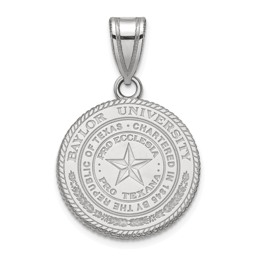 Sterlingsilber Rhodiniert Logoart Baylor University Mittel Wappen Anhänger