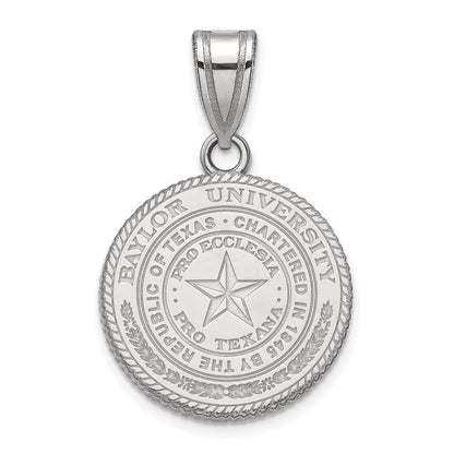 Sterlingsilber Rhodiniert Logoart Baylor University Mittel Wappen Anhänger