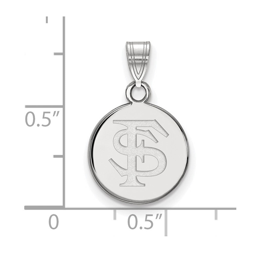 Sterlingsilber Rhodiniert Logoart Florida State University F S Klein Plättchen Anhänger