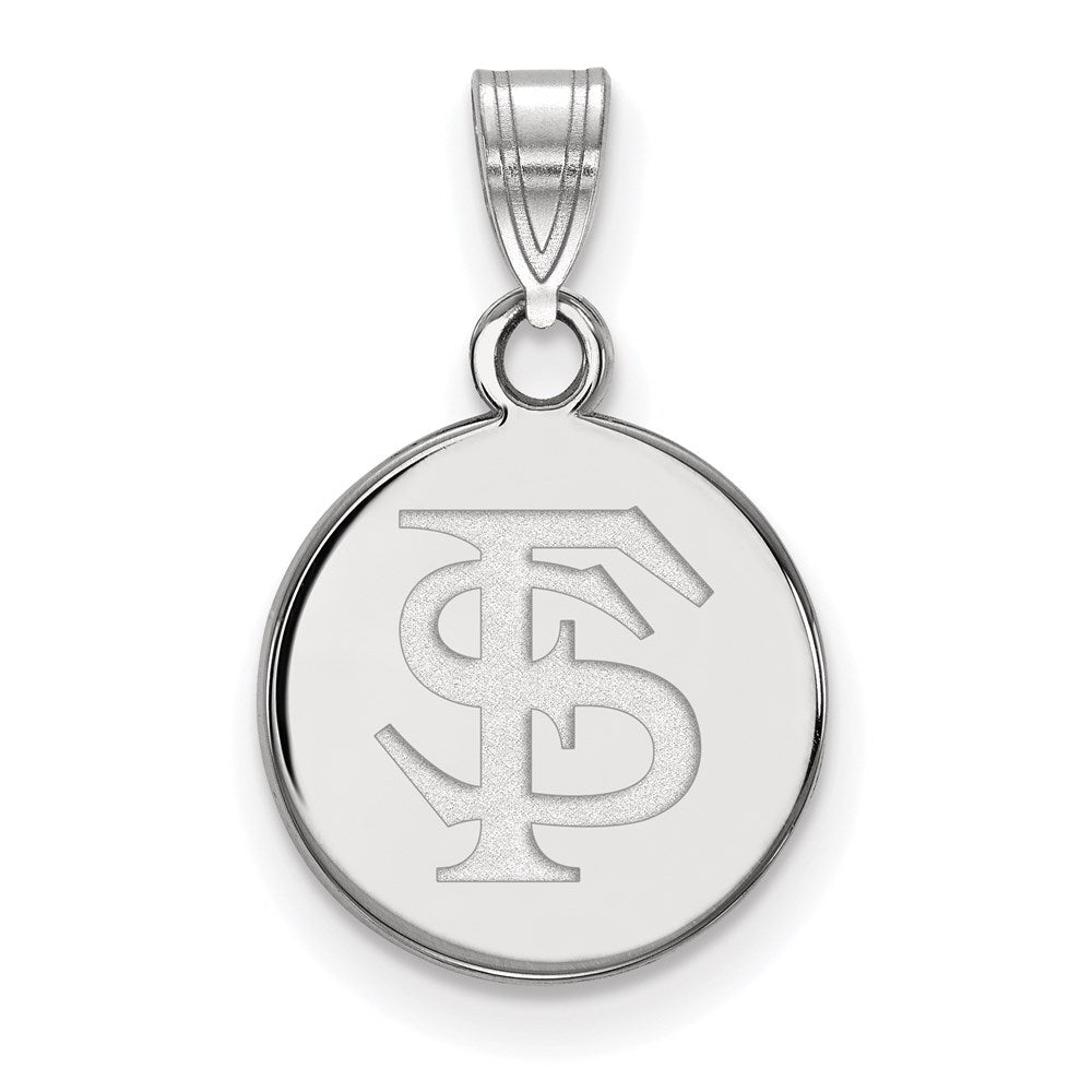 Sterlingsilber Rhodiniert Logoart Florida State University F S Klein Plättchen Anhänger