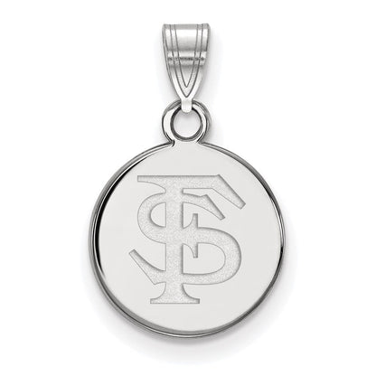 Sterlingsilber Rhodiniert Logoart Florida State University F S Klein Plättchen Anhänger