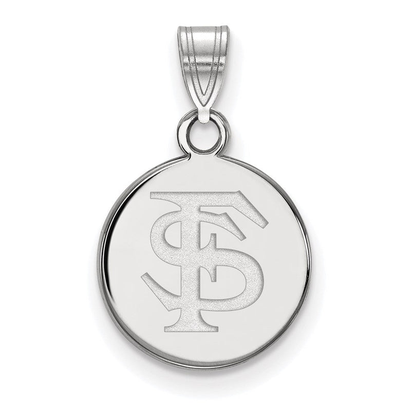 Sterlingsilber Rhodiniert Logoart Florida State University F S Klein Plättchen Anhänger