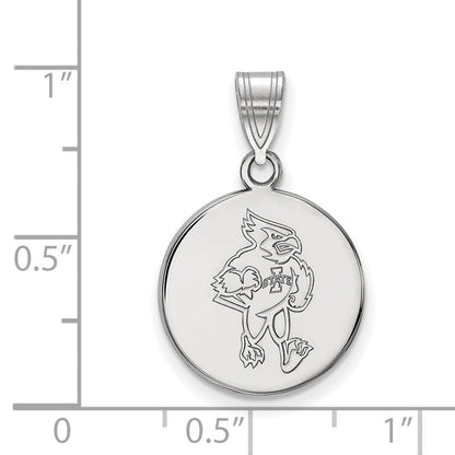 Sterlingsilber Rhodiniert Logoart Iowa State University Cardinal Mittel Plättchen Anhänger