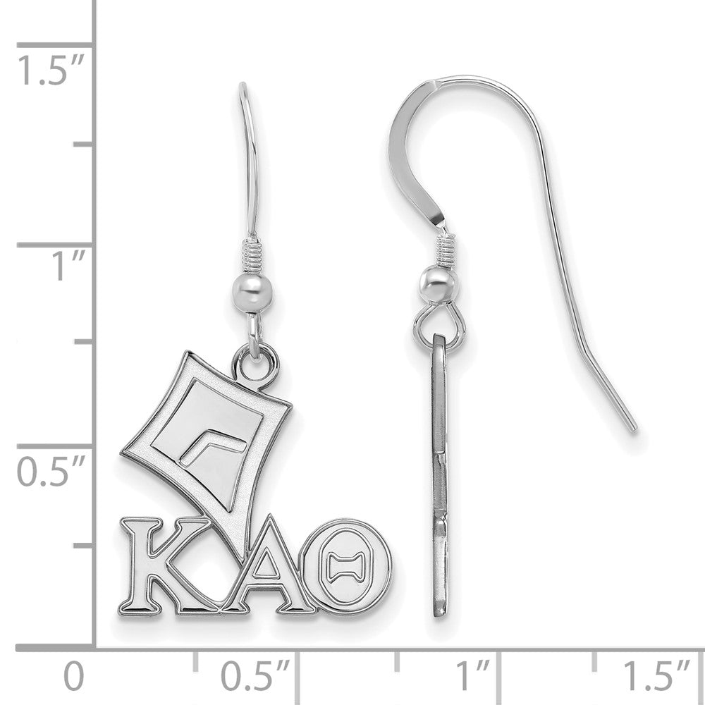 Sterlingsilber Rhodiniert Logoart Kappa Alpha Theta Sorority Symbol Klein Hängend Draht Ohrringe