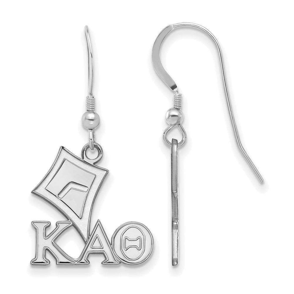 Sterlingsilber Rhodiniert Logoart Kappa Alpha Theta Sorority Symbol Klein Hängend Draht Ohrringe