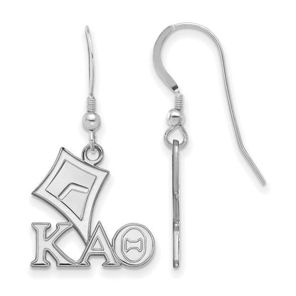 Sterlingsilber Rhodiniert Logoart Kappa Alpha Theta Sorority Symbol Klein Hängend Draht Ohrringe