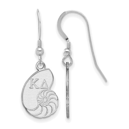 Sterlingsilber Rhodiniert Logoart Kappa Delta Sorority Symbol Klein Hängend Draht Ohrringe