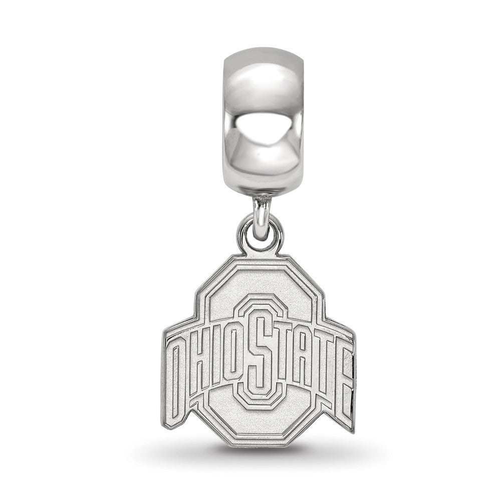 Sterlingsilber Rhodiniert Logoart Ohio State University Klein Hängend Perle