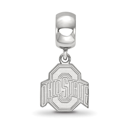 Sterlingsilber Rhodiniert Logoart Ohio State University Klein Hängend Perle