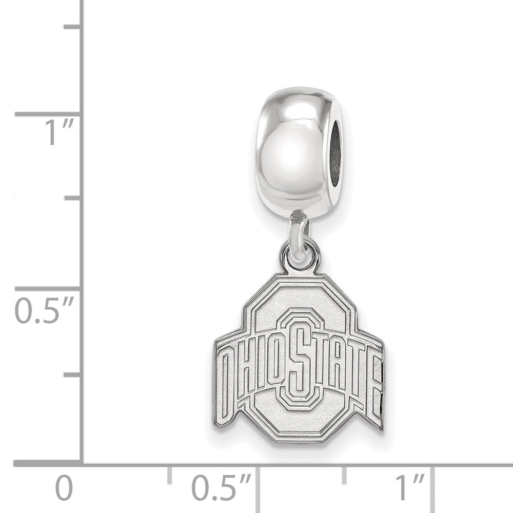 Sterlingsilber Rhodiniert Logoart Ohio State University Klein Hängend Perle