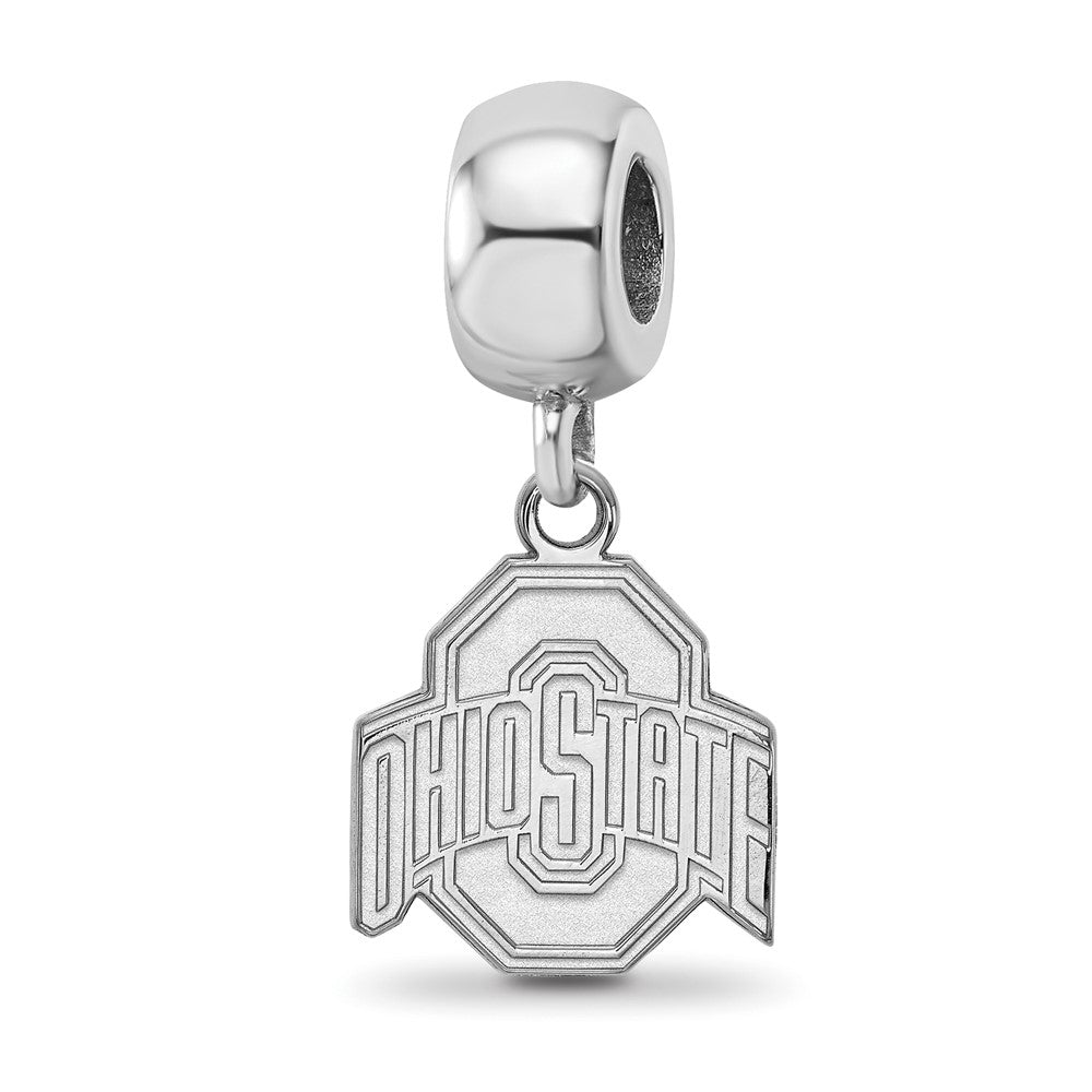 Sterlingsilber Rhodiniert Logoart Ohio State University Klein Hängend Perle