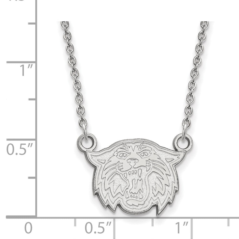 10K Weißgold Logoart Villanova University Wildkatze Klein Anhänger 18 Zoll Halskette