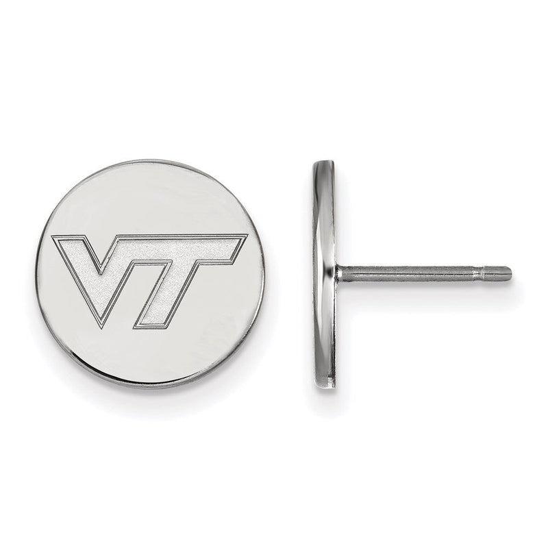 Sterlingsilber Rhodiniert Logoart Virginia Tech V T Klein Plättchen Ohrringe