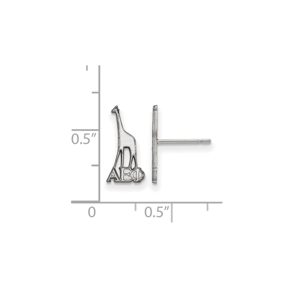 Sterlingsilber Rhodiniert Logoart Alpha Epsilon Phi Sorority Symbol Extra Klein Ohrstecker