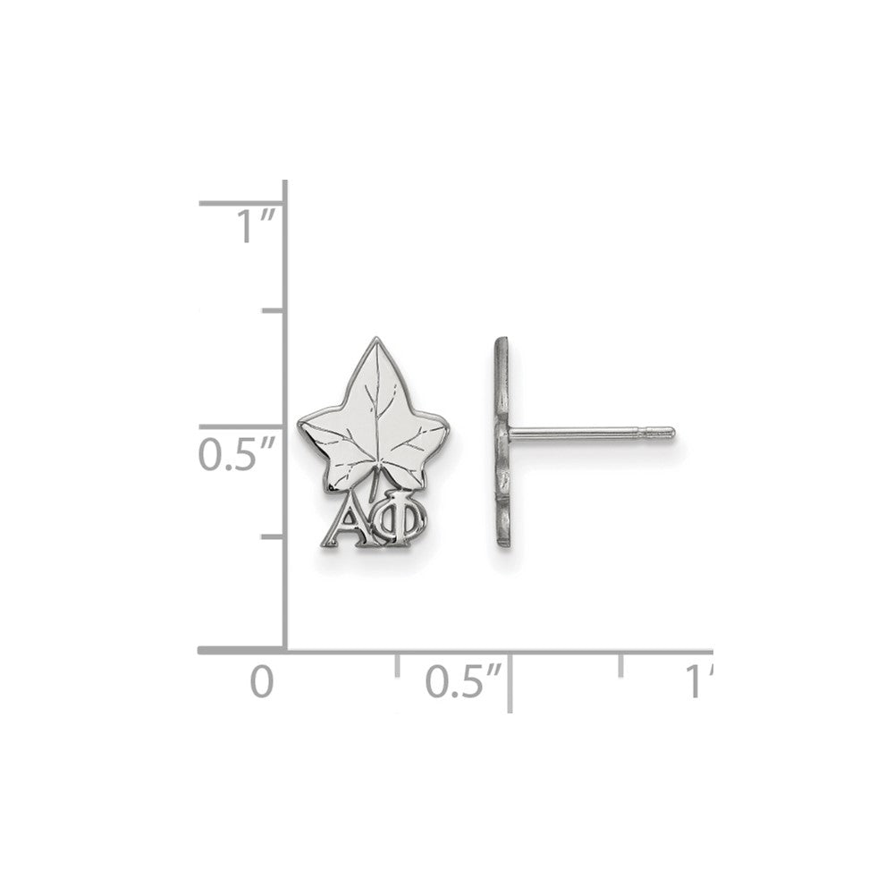 Sterlingsilber Rhodiniert Logoart Alpha Phi Sorority Symbol Extra Klein Ohrstecker