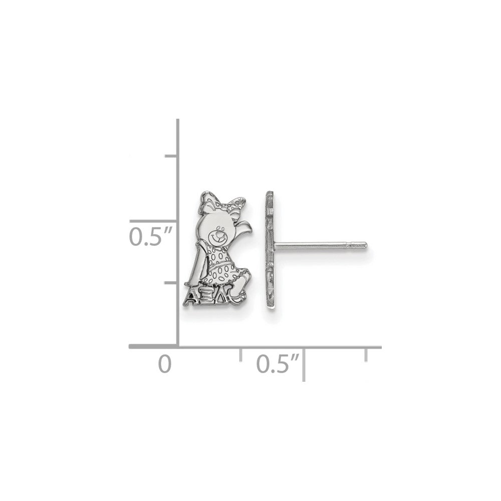 Sterlingsilber Rhodiniert Logoart Alpha Xi Delta Sorority Symbol Extra Klein Ohrstecker