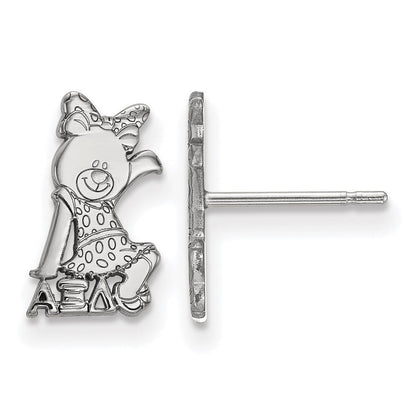 Sterlingsilber Rhodiniert Logoart Alpha Xi Delta Sorority Symbol Extra Klein Ohrstecker