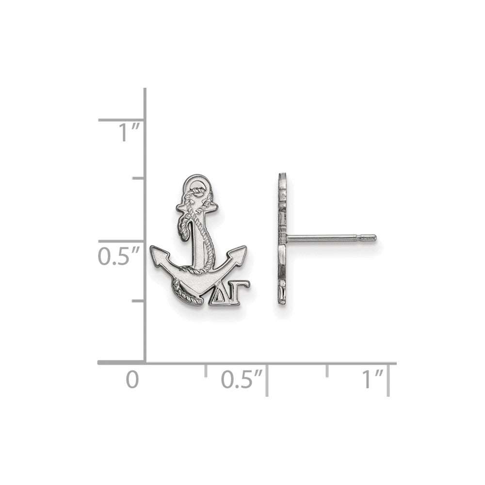 Sterlingsilber Rhodiniert Logoart Delta Gamma Sorority Symbol Extra Klein Ohrstecker