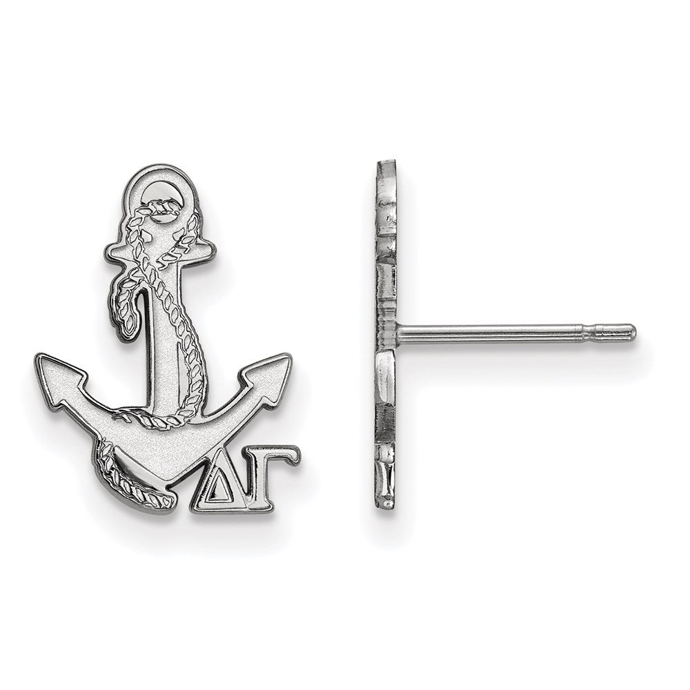 Sterlingsilber Rhodiniert Logoart Delta Gamma Sorority Symbol Extra Klein Ohrstecker