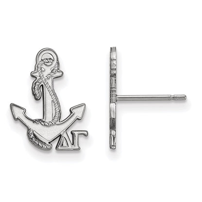 Sterlingsilber Rhodiniert Logoart Delta Gamma Sorority Symbol Extra Klein Ohrstecker